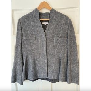 Giorgio Armani Wool Tweed Jacket Blazer Gray, Size 8